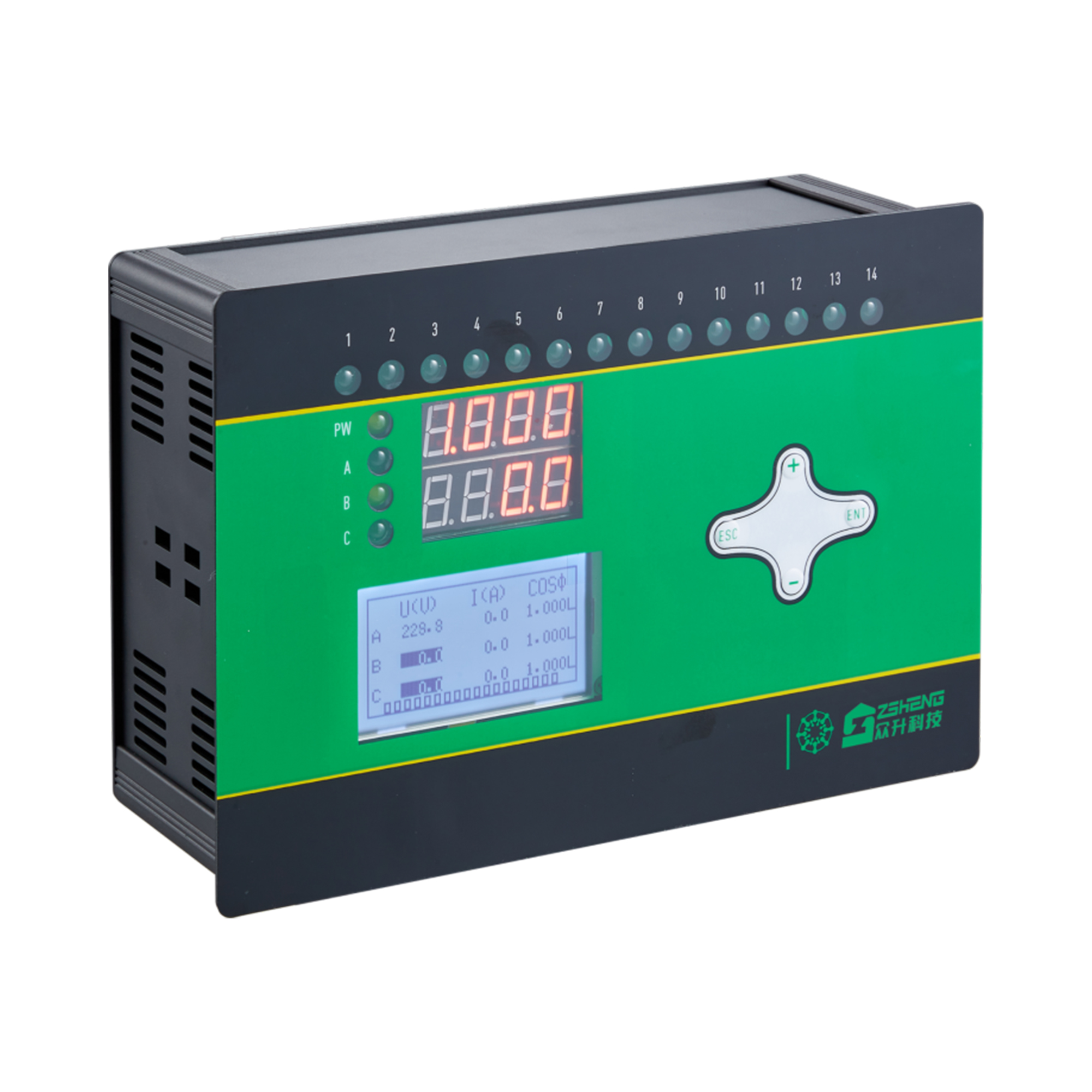 Zhongsheng reactive power compensation controller with step indicators and display